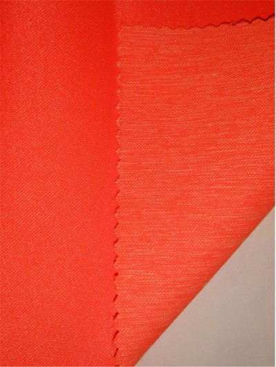 XX-FSSY/YULG  T/C 85/15 hi-vis poly cotton interweave fabric 300D*(300D+32S)  300GSM 側面照